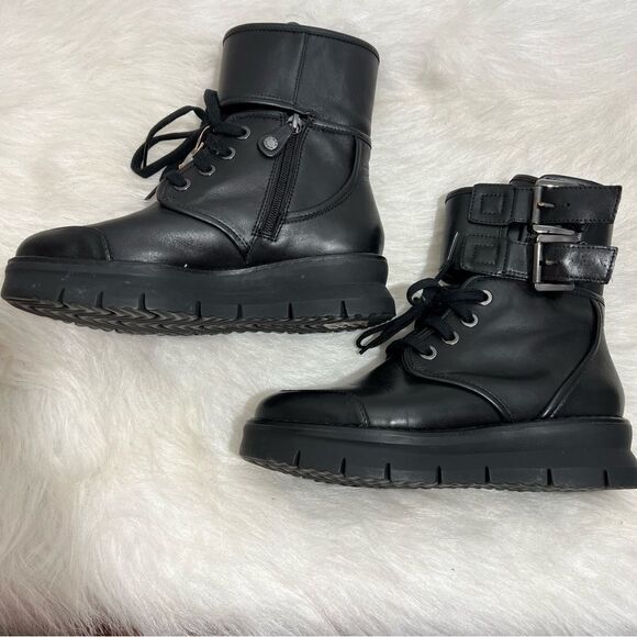 Geox Respira Porthya Leather Platform Combat Books -- EU 36.5 --‎ US 6 - Picture 4 of 12